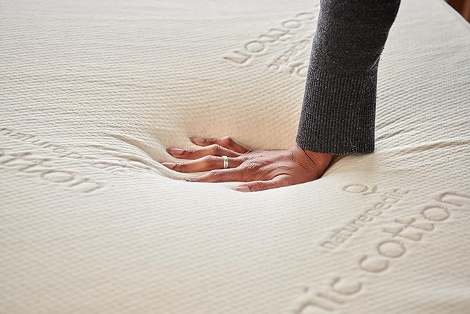 Naturepedic 2'' Adagio Latex Mattress Topper - Thick Cooling Breathable Top Mattress Pad for Back Pain Relief & Full Body Contouring Comfort - California King