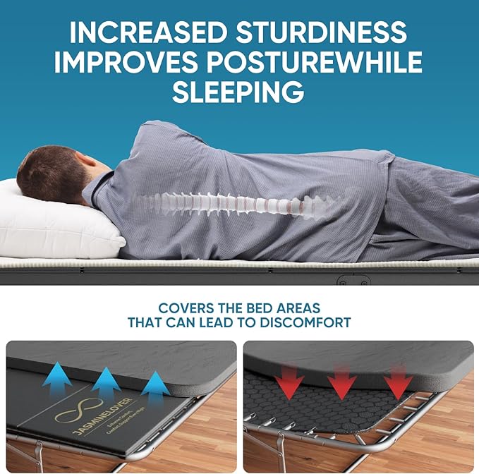 Bunkie Board Queen - Heavy Duty Reinforced Wood Bed Boards for Under Mattress, Universal Sleeper Sofa Support Board with Anti-Sag Design for Metal Bed Frame, Platform Beds&Pull Out Couches