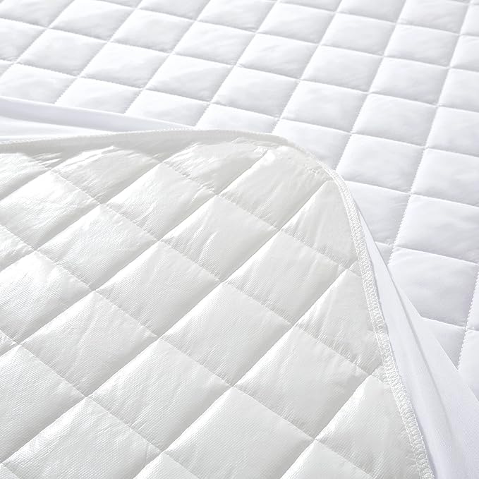 Luxury Rayon Made from Bamboo Mattress Protector- Waterproof, Ultrasoft & Quiet- Breathable Quilted Mattress Protector- High Comfort & Protection (Twin)