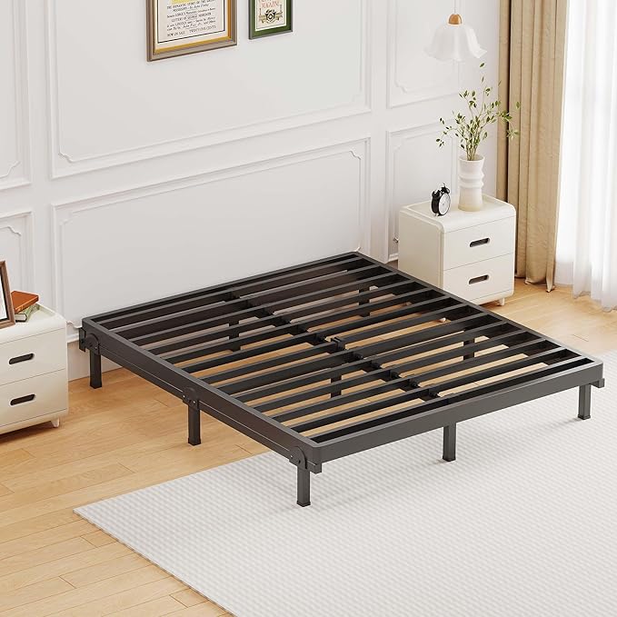 ROIL 2 Inch King Metal Box Spring Low Profile, Bunkie Board Bed Slat Replacement with Round Corners, 3500 lbs Capacity Heavy Duty Steel Slats, Easy Assembly, Noise Free