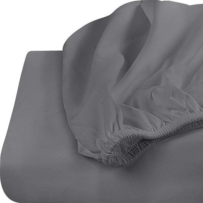 Utopia Bedding King Fitted Sheets - Bulk Pack of 6 Bottom Sheets - Soft Brushed Microfiber - Deep Pockets - Shrinkage & Fade Resistant - Easy Care (Grey)