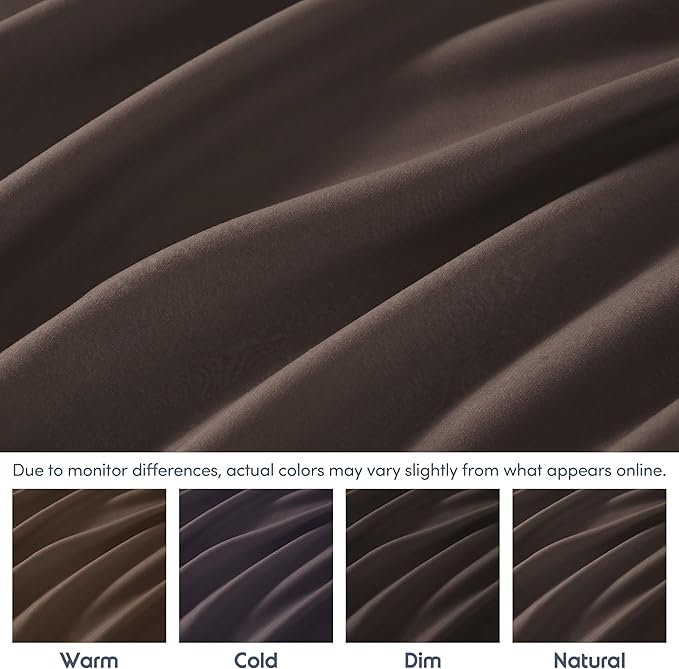 Nestl 2 Pack Chocolate Brown Fitted Sheet Extra Deep Pocket, Hotel Luxury TwinFitted Sheet Only Easily Fits 18 to 24 Inch Mattress, Super Soft, Wrinkle-Free and Breathable with Corner Straps