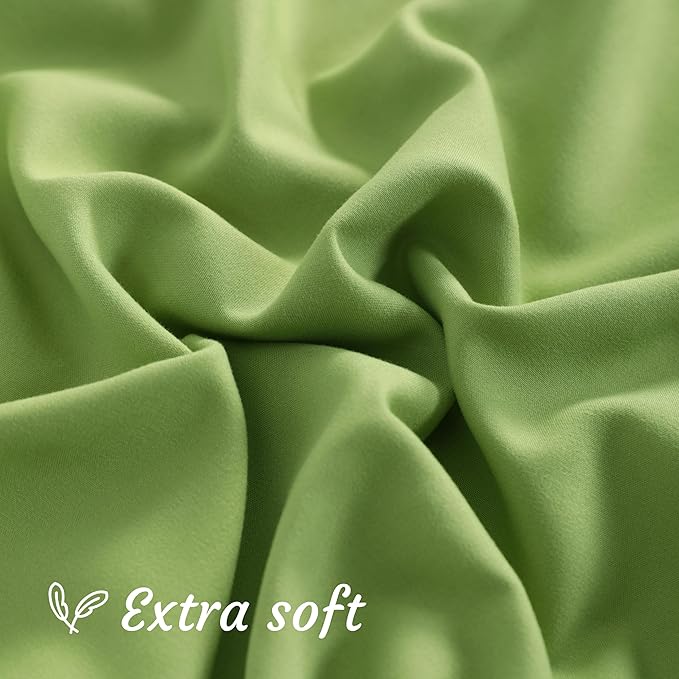 NTBAY Body Pillow Cases Set of 2, 2 Pack Brushed Microfiber 20x54 Pillow Cases, Soft, Wrinkle, Fade, Stain Resistant Sage Green Pillow Cases with Envelope Closure, 20x54 Inches, Sage Green