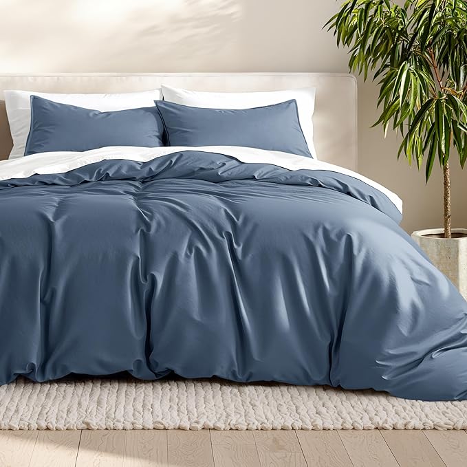 Bare Home Bedding Duvet Cover California King Size - Premium 1800 Super Soft Collection - Lightweight, Cooling - Soft Breathable Bedding Duvet Cover (Cal King, Bering Sea)