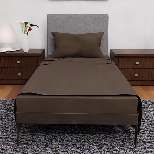 Twin Bedding Sets - 3-Pcs Set - Deep Pockets - Cooling Twin Bed Sheets - Soft and Breathable Twin Sheet Set -Twin Bedding for Luxurious Comfort - Bed Sheets Twin Size (Chocolate)