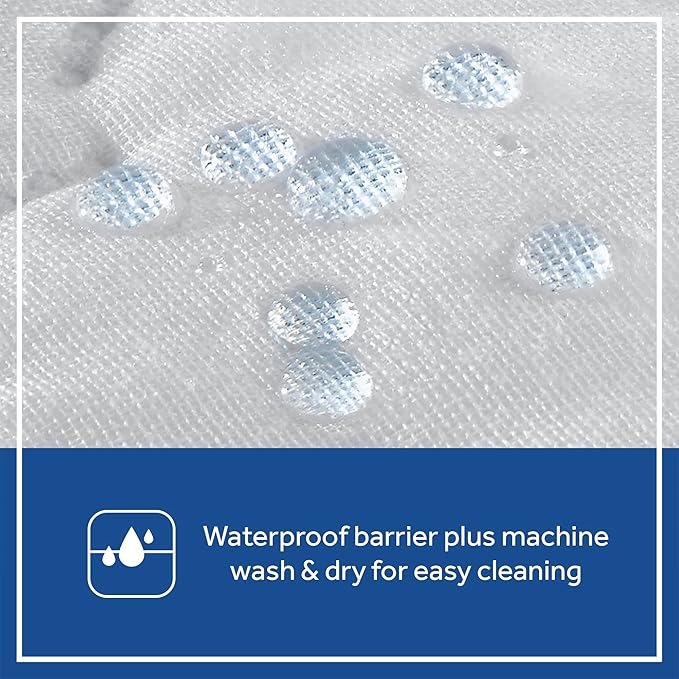 Sealy Baby 2-PACK Fitted Waterproof Infant Crib Mattress Protector Pad and Toddler Bed Cover, Durable and Comfortable Topper, Machine Washable and Dryer Friendly, 52x28”- White