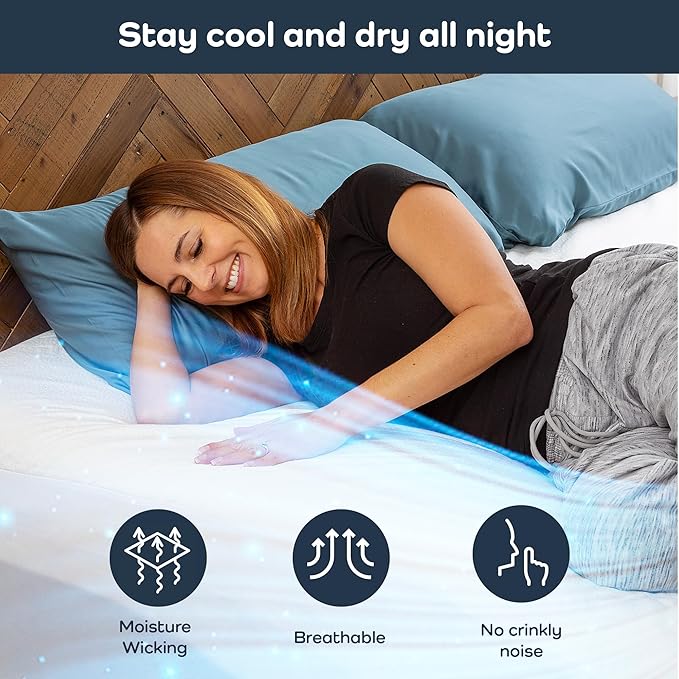Olive + Crate 100% Viscose Bamboo Mattress Protector - Eco-Conscious Cooling Mattress Cover - Waterproof Hypoallergenic Protection - Breathable California King Shield Against Dust & Spills