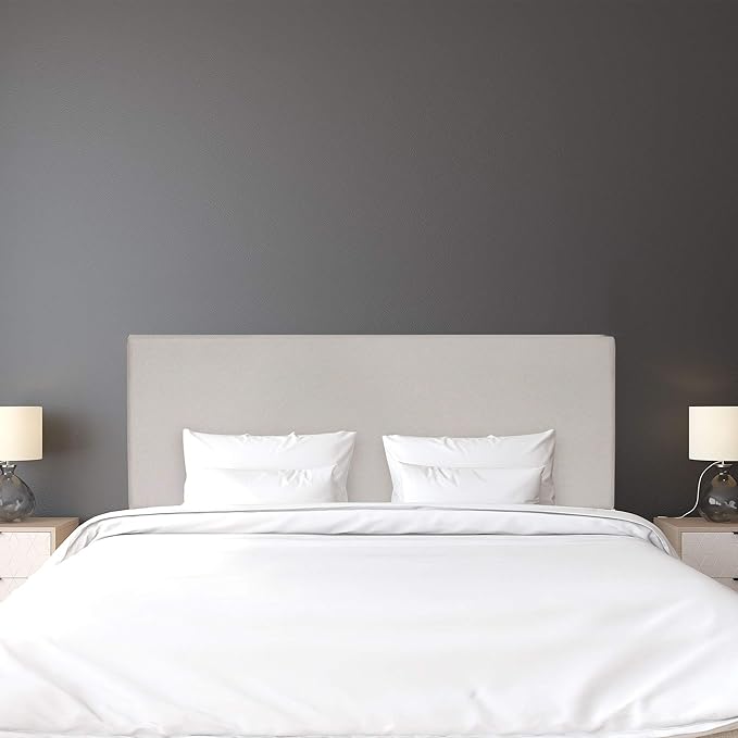 FURINNO Roanne Plain Headboard, Twin, Fog