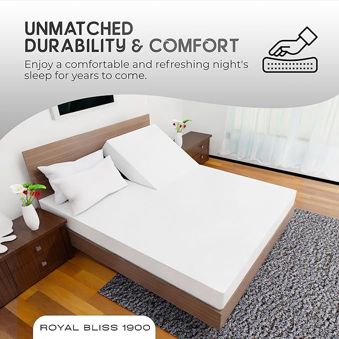 Split Top Queen Sheets for Adjustable Bed, 4Pcs 36'' 1 Flat, 1 Fitted Sheet & 2 Pillowcase – 16 Inch Deep Pocket, Egyptian Quality Wrinkle-Free Top Split Queen Sheets Set (White)