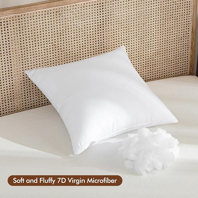 MIULEE 26x26 Inch Throw Pillow Insert Premium Throw Pillow Polyester Microfiber Stuffer Pillow for Sofa Bed Couch