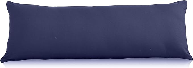 EVOLIVE Ultra Soft Body Pillow Cover 21"x54", Cozy Microfiber Pillowcase with Hidden Zipper, Breathable, Perfect for Pregnancy & Side Sleepers, Cover Only (21"x54" Body Pillow Cover, Navy)