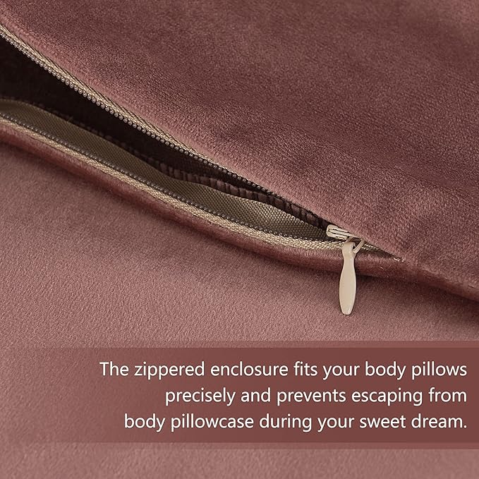StangH Soft Velvet Body Pillow Covers - Wild Rose Body Pillow Pillowcase for Babies Pregnancy All Seasons Suitable for Bed/Couch/Sofa, 20 x 54-inch, 1 Piece