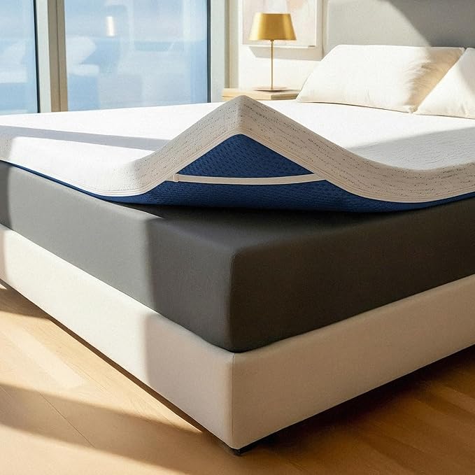 ViscoSoft 3 Inch Memory Foam Mattress Topper Twin XL - Select High Density Ventilated Extra Long Mattress Pad - Premium Removable Rayon Cover
