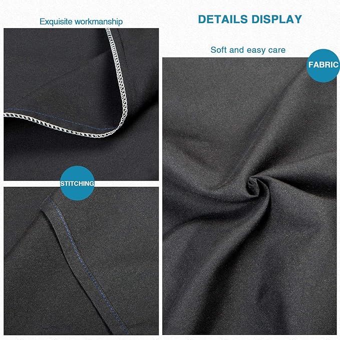 FLXXIE King Pillow Cases Set of 2, Soft Microfiber Pillow Covers with Envelope Closure, Wrinkle, Fade and Stain Resistant Pillowcases, 20x36, Black