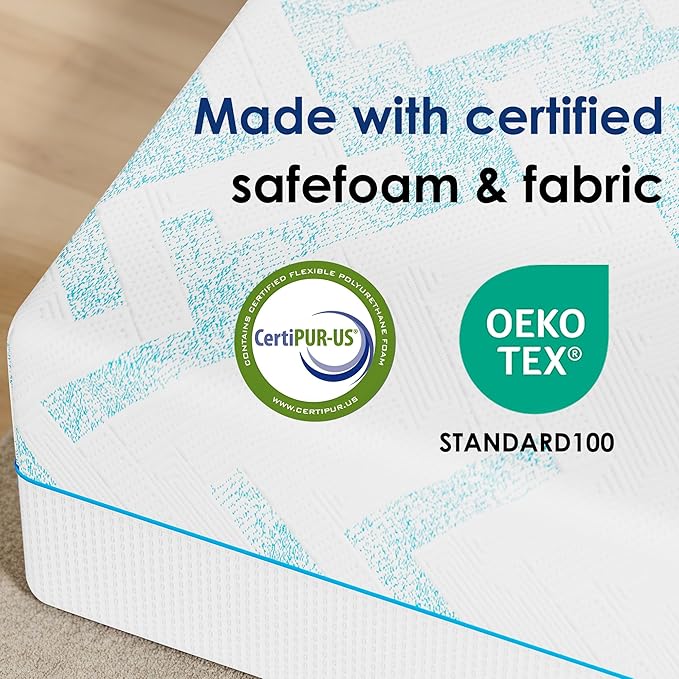 Ornix 10 Inch Short Queen RV Mattress 60x75, Gel Memory Foam RV Mattress in a Box, Cooling Medium Firm Camper Mattress, Fiberglass Free CertiPUR-US RV Queen Mattress for Travel Trailer & Camper