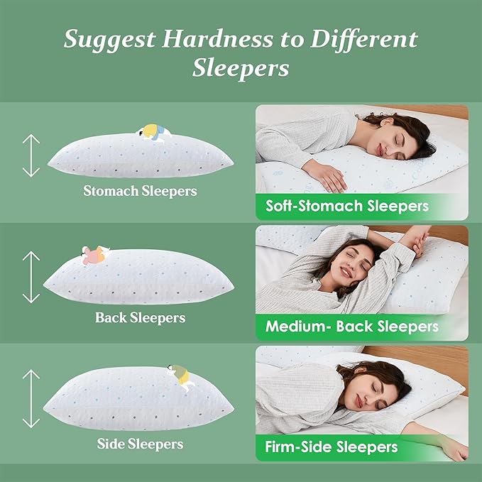 Dreamood Cooling Body Pillow with Pillowcase, Adjustable Shredded Memory Foam Pregnancy Long Full Bed Body Pillows for Adults Side Sleeper - with Washable Soft Cooling Double-Sided Cover, 20x54 inch