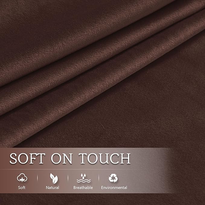 StangH Brown Velvet Body Pillow Cover 20x54 Inches, Super Soft Cozy Luxury Fuzzy Flannel Long Pillowcase with Zipper, Decorative Pillow Case for Pregnancy/Baby, 1 Piece