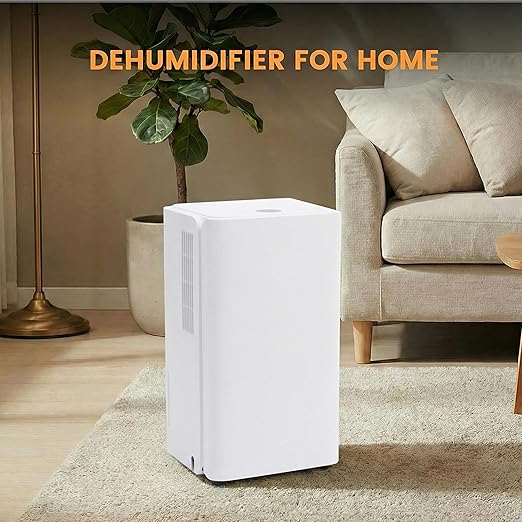 30Pints Dehumidifier with Drain Hose, 2,000 Sq.Ft Dehumidifier for Basement, 2L/0.53 Gallon Tank, Energy Star Cert. 38dB, Humidity Display Ring, Humidity Remover for Home, Bedroom & Bathroom