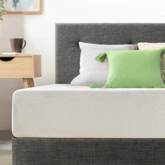 Best Price Mattress 6 Inch King Mattress Bed-In-A-Box, Green Tea Memory Foam,White