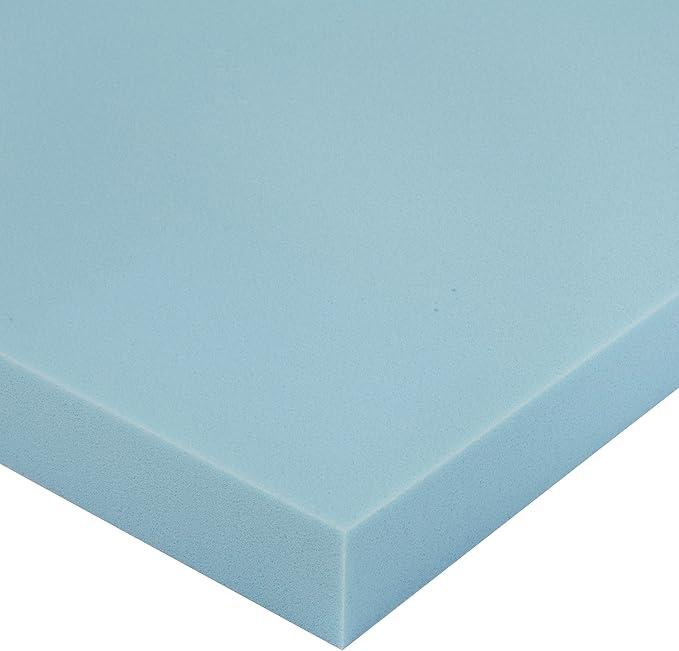 Amazon Basics Cooling Gel-Infused Memory Foam Mattress Topper for Better Sleep Support, CertiPUR-US Certified, 3 inches, Queen, Blue