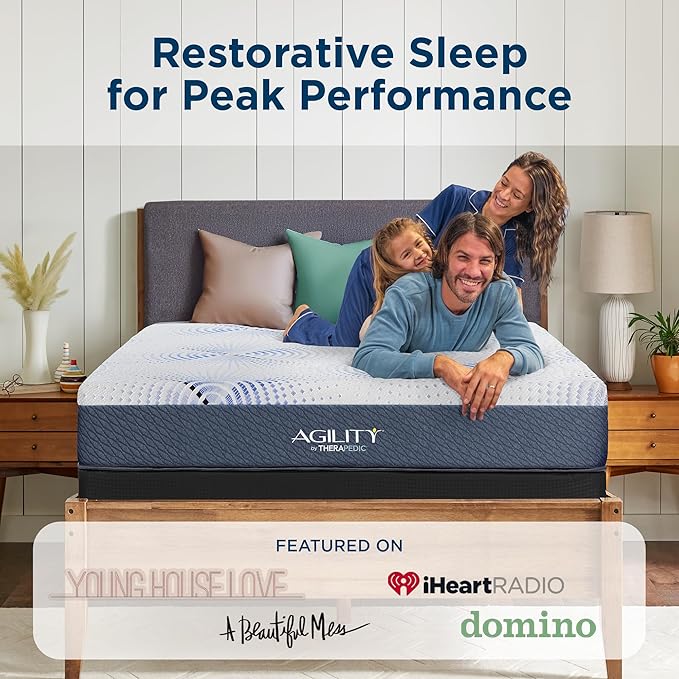 Therapedic Agility Hybrid Mattress – King Size 11 Inch with Cooling Comfort, Pressure Relief Support, and Motion Isolation – CertiPUR-US® & Oeko-TEX® Certified