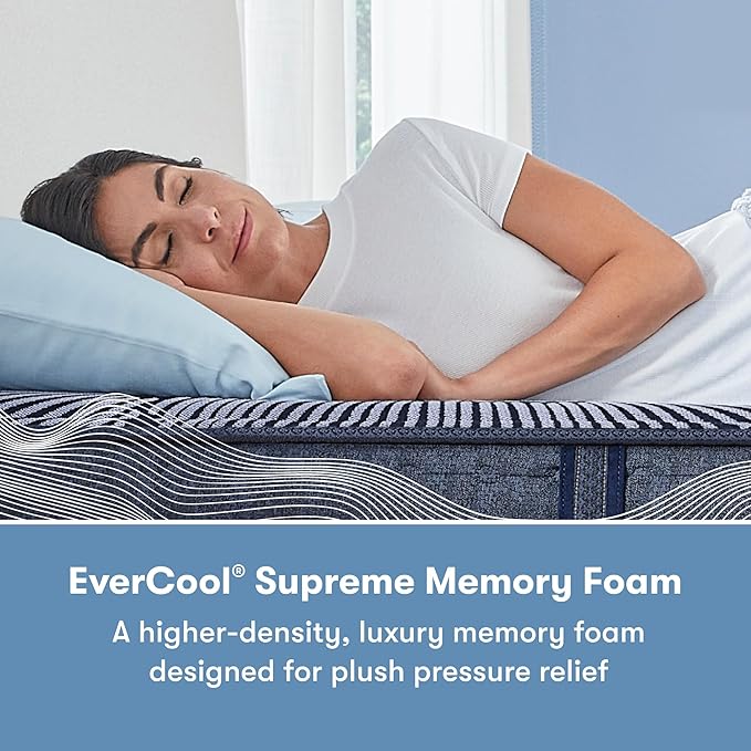 Serta Perfect Sleeper X - Kendall 13" Plush King Hybrid Mattress - 5 Support Zones and Cooling Tech for a Restorative Sleep - 100 Night Trial, CertiPUR-US Certified