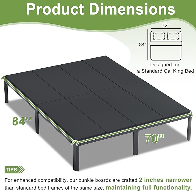 Yicensen Bunkie Board California King, High Density Cal King Bunkie Board, Bed Support, Moisture-Resistant, Anti-Slip, Breathable