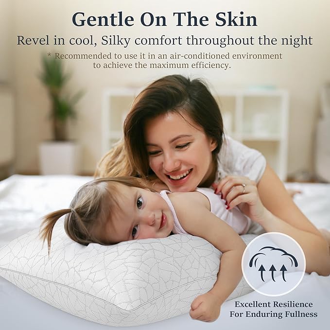 COZSINOOR Bed Pillows Queen Size - Breathable Premium Down Alternative Pillows Set of 2 for Side, Back, and Stomach Sleepers Cooling Hotel Quality Fluffy Soft Microfiber Fill Skin-Friendly