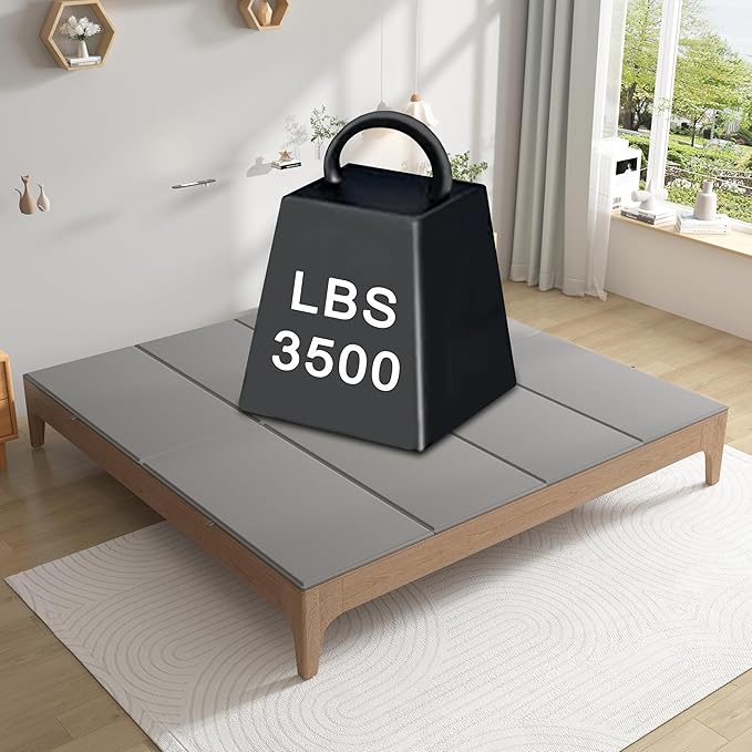 Metal-Frame-Bunkie-Board-King-Size (76"X80") for Under-Mattress-Support - Heavy Duty Bed Board Design,Folding, Noise Free, No Sagging