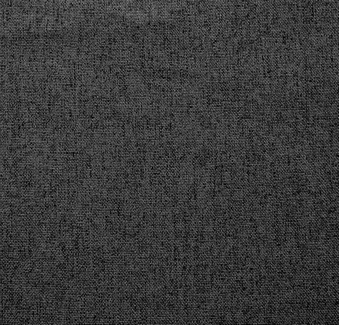 Square Bed – Washable Cover - Soft Upholstered Linen - Minimalist Modern - Sold Separately (Waterproof Black Linen, King Base)