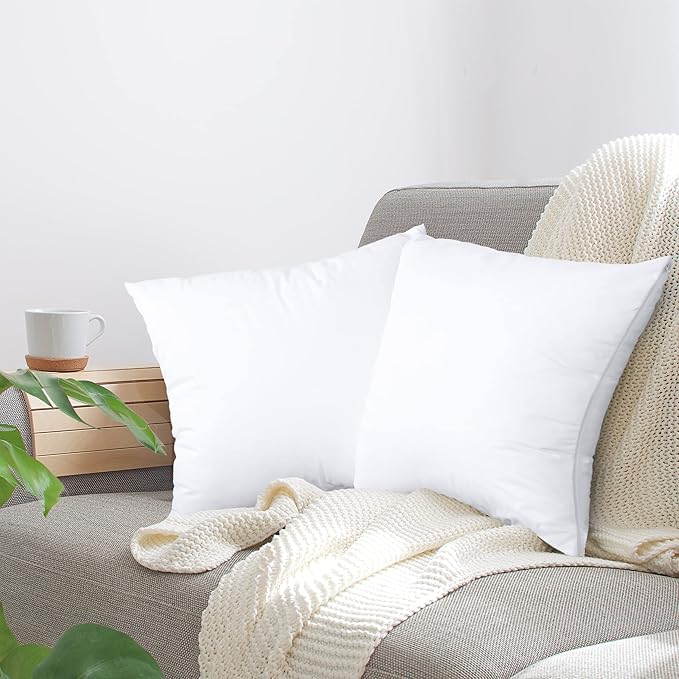 Utopia Bedding 4 Pack Waterproof Throw Pillow Protectors with Zipper 26 x 26 Inches (White), Bed Bug Proof Pillow Case Covers, Moisture Wicking Pillow Encasements