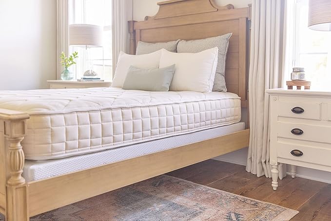 Naturepedic Chorus Organic Mattress - Medium Firm Mattress with Encased Coil Layers for Universal Comfort and Pressure Relieving - King
