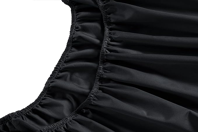 LANE LINEN 100% Cotton Sheets King Size – 450 Thread Count King Size Bed Sheets, Hotel Luxury Soft Silky Sateen Weave, Durable for Year Round Use, Fully Elasticized 15" Deep Pocket – Black