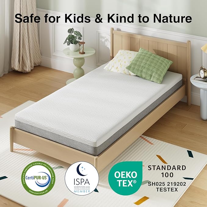Novilla Twin XL Mattress 6 Inch, Gel Memory Foam Mattress Twin XL in a Box for Pressure Relief & Body Support & Cooling Sensation, CertiPUR-US Certified Safe Foams