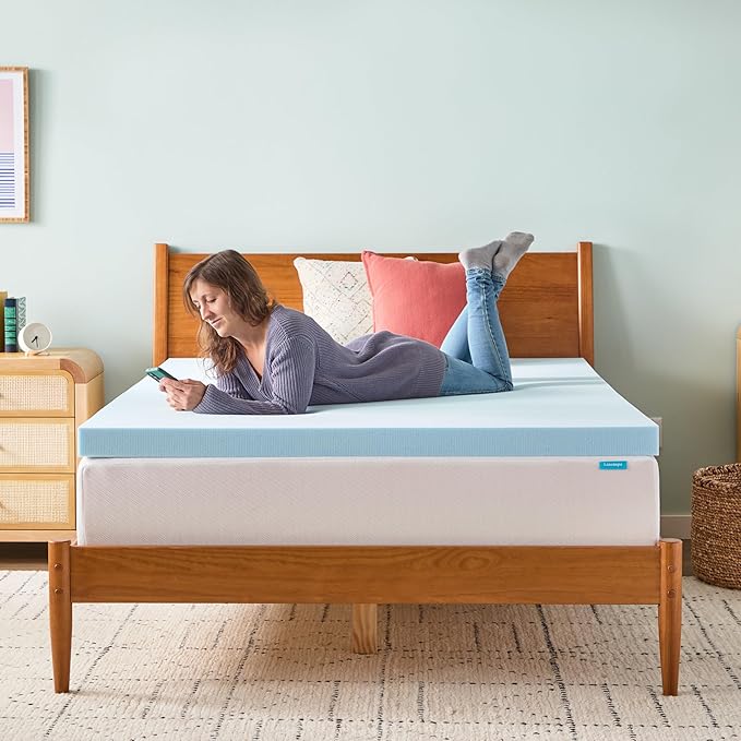 Linenspa Memory Foam Mattress Topper, California King Size - 3 Inch Gel Infused Memory Foam - Plush Feel - Cooling and Pressure Relieving - CertiPUR Certified