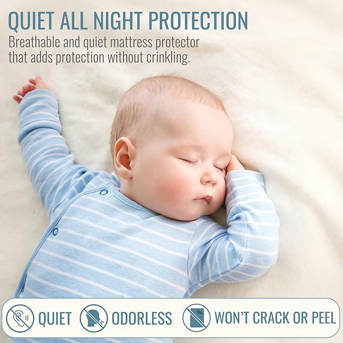 DMI Mattress Protector Twin XL 2 Pack - Waterproof, Fitted, Noiseless, Soft & Breathable, 39" x 80" x 12", White