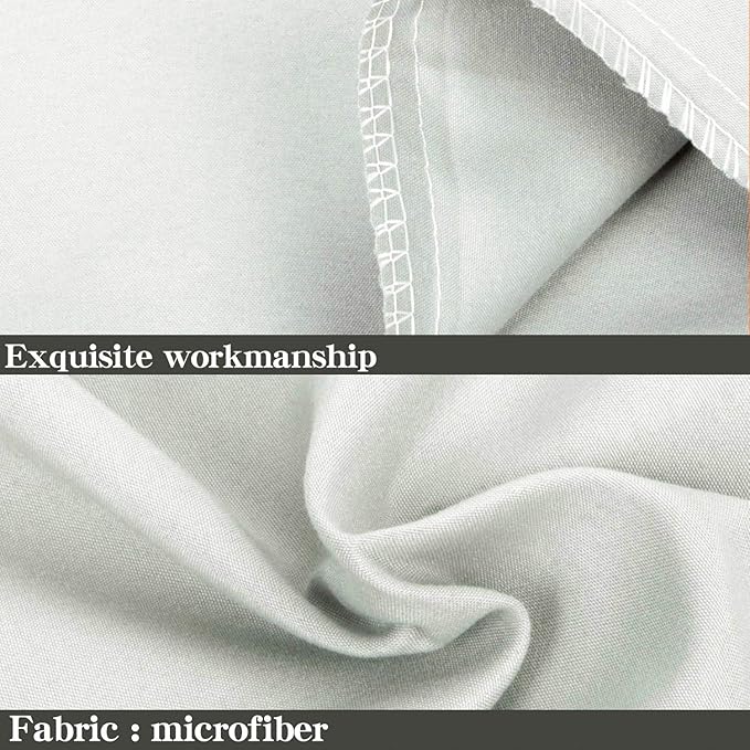 NTBAY Standard Pillowcase Set - 2 Pack Brushed Microfiber 20x26 Pillowcases - Soft, Wrinkle-Free, Fade-Resistant, Stain-Resistant, Light Grey Pillowcases with Envelope Closure - 20x26 Inches
