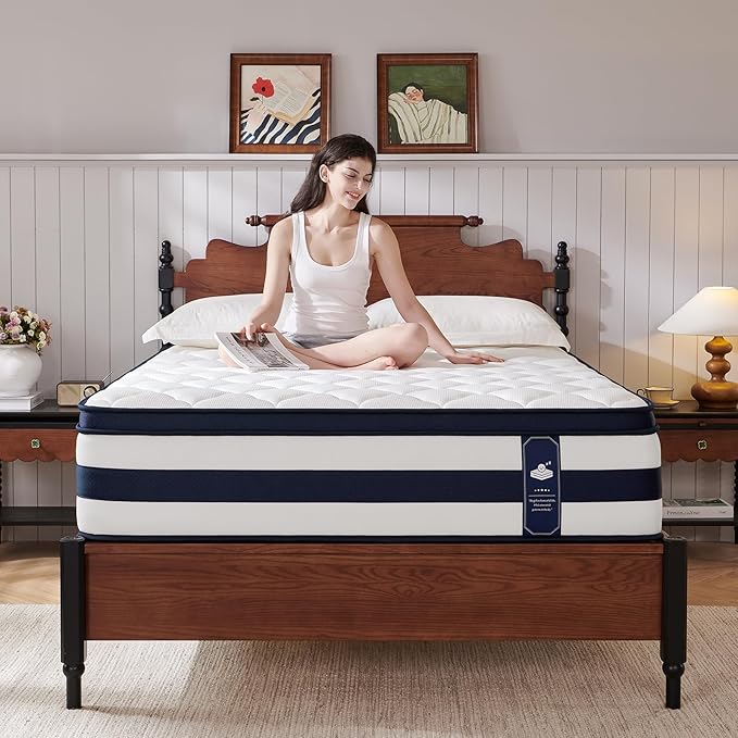 Queen Size Mattress, 14 Inch Gel Memory Foam Sprung Hybrid Mattress, Cooling and Pressure Relief for Breathable Sleep, Certipur-Us Certified, 120-Night Home Trial, Apex Collection