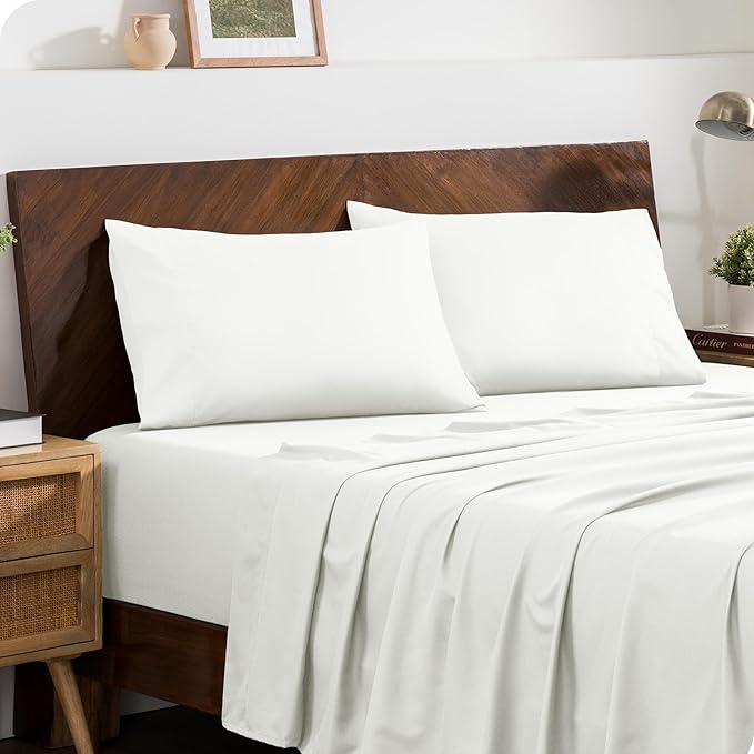 Bare Home Microfiber Pillow Cases - King Size 20x36 - Cooling Pillowcases - Double Brushed - Easy Care - Envelope Closure (King Pillowcase Set of 2, Cream)