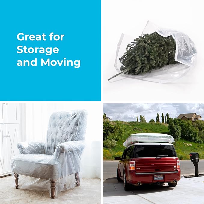 Linenspa Mattress Bag – Queen/Full size Mattress Bags for Moving, Storage & Disposal – Durable Plastic Cover for Moving, 2 Count (Pack of 2)