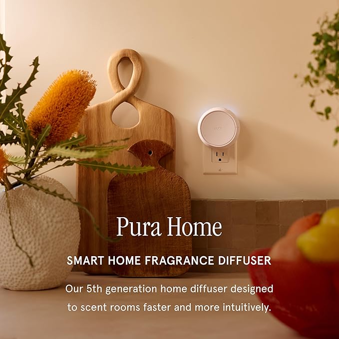 Pura Home 5 Fragrance Diffuser - Adjustable Home Diffuser with LED Light & Automatic Vial Detection - Wi-Fi Device for Personalized Home Scenting Experience