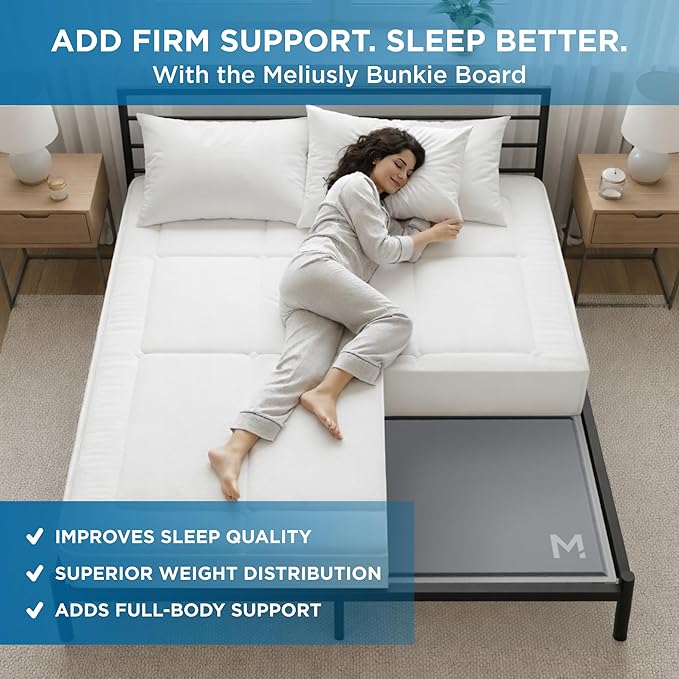 Meliusly Heavy Duty Bunkie Board California King (72x84) - Non-Slip Breathable Bed Support Board for Slatted Bed Frame, Anti-Sag Under Bed Support, Noise Minimizing Moisture Resistant