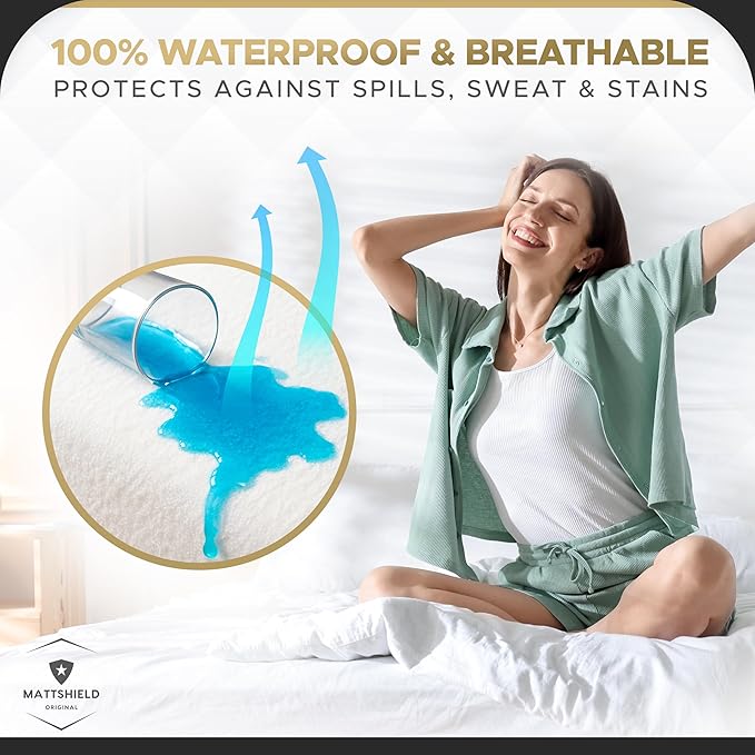 MATTSHIELD Ultimate 3-Piece Kit - Bed Bug-Proof Mattress Cover Full Size 100% Cotton Top + 2 Pillow Protectors with Zipper - 6 Sided Waterproof Encasement, Total Defense Kit