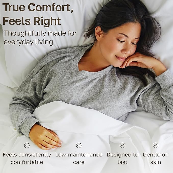 California Design Den Queen Sheets Set - Soft 800 Thread Count Sateen, 100% Cotton Bed Sheets Set with Deep Pockets, Durable Bedding - True Ivory