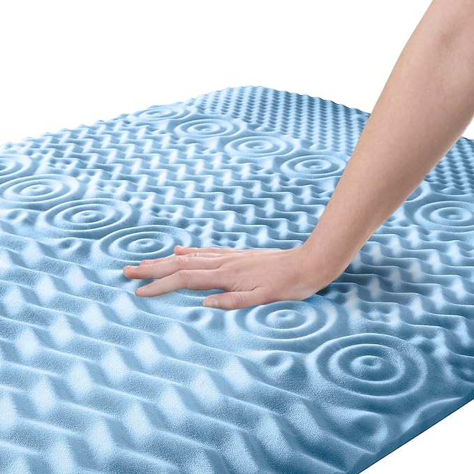 Serta Comfort Zone Cooling Memory Foam Mattress Topper, 1.5 Inch, Twin