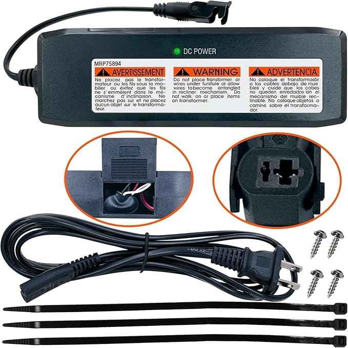 Replacement Richmat AC/DC Power Adapter for Adjustable Bed, HJT17 ZB-H290020-B 29V 2A, Class 2 Power Supply