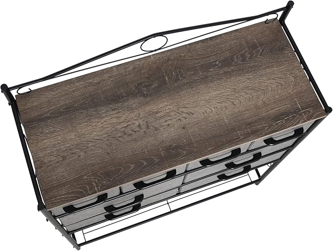 Household Essentials Ashwood Iron Sideboard with Victorian Drawer Detailing