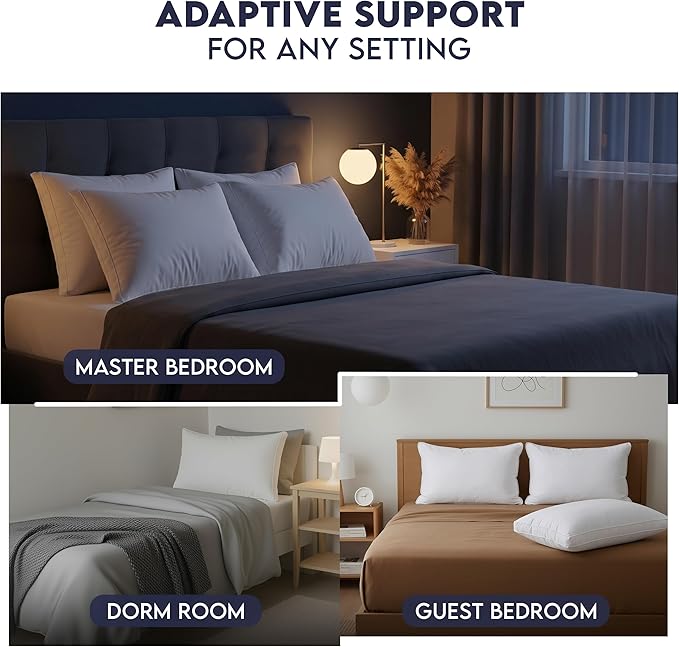 Utopia Bedding Bed Pillows for Sleeping King Size (White), Set of 2, Soft & Fluffy Pillow with Down Alternative Filling, Cooling, Hotel Quality, Gusseted Pillow for Back, Stomach or Side Sleepers