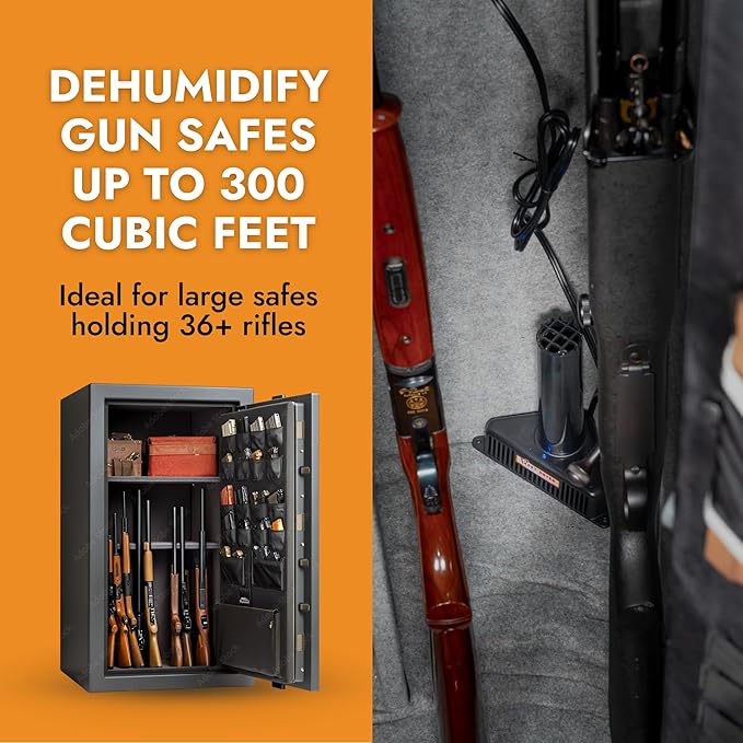 PEET 24" Gun Safe Dehumidifier Rod - Moisture Absorber, Combats Humidity & Prevents Rust - Ultra-Quiet, Easy Install - Preserves Valuables in Safes Up to 300 Cubic Feet, 5-Year Warranty