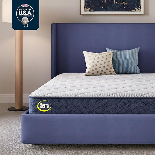 Serta Five Star Mattress Tranquility 10-Inch Medium – Twin– Zoned Lumbar Support, Pressure Relief, Cooling Foam – Bed-in-a-Box– 100 Night Trial, 10-Year Limited Warranty